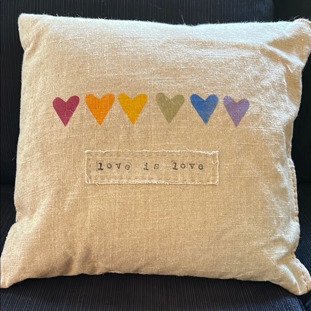Love is Love Multicolor Accent Pillow